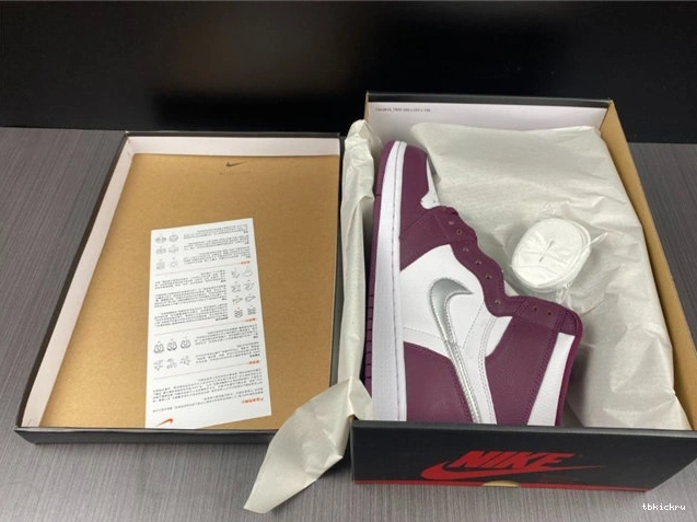 Rep TBK Retro Jordan1 Bordeaux 3717 WrinkleFree 555088- OG 1028